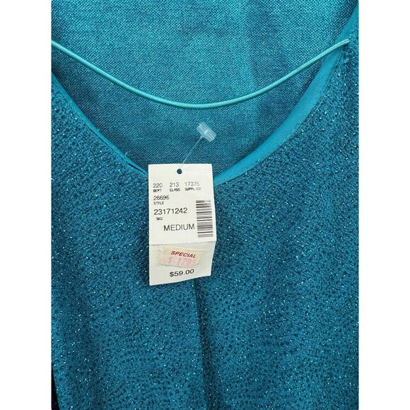 A Fortiori Maurice’s Y2K Open Back Prom Dress Evening Gown Turquoise Sparkle M - Picture 6 of 9